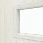 Detailansicht des Lichtausschnitts von CLASSEN Doppelflügeltür Tetyda M4 Norwegische Esche CPL mit Lichtausschnitt inkl. Zarge