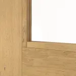 Detailansicht des Lichtausschnitts von Doppelflügeltür TM-21 Eiche astarm Massivholz mit Zarge