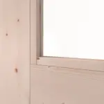 Detailansicht des Lichtausschnitts von Doppelflügeltür TM-21 Fichte astig Massivholz mit Zarge