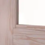 Detailansicht des Lichtausschnitts von Doppelflügeltür TM-33 Fichte astarm Massivholz mit Zarge