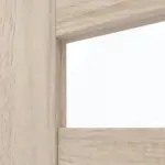 Detailansicht des Lichtausschnitts von CLASSEN Doppelflügeltür Tosca M2 Eiche Sonoma 3D Look mit Lichtausschnitt inkl. Zarge