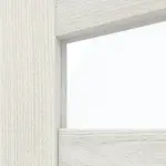 Detailansicht des Lichtausschnitts von CLASSEN Doppelflügeltür Tosca M4 Norwegische Esche CPL mit Lichtausschnitt inkl. Zarge