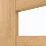 Detailansicht des Lichtausschnitts von CLASSEN Doppelflügeltür Tosca M6 Eiche geölt 3D Look mit Lichtausschnitt inkl. Zarge