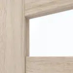 Detailansicht des Lichtausschnitts von CLASSEN Doppelflügeltür Tosca M8 Eiche Sonoma 3D Look mit Lichtausschnitt inkl. Zarge