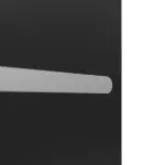 Detailansicht der horizontalen Lisene von CLASSEN Doppelflügeltür Natura HK/HB Venom Alu M1 Uni Black Iridium mit Zarge