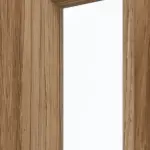 Detailansicht des Lichtausschnitts von Doppelflügeltür Zano M3 Honig Catania Dekorfolie inkl. Lichtausschnitt und Zarge