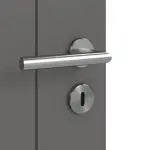 Detailansicht der Oberfläche von Huga Innentür Signum 13 Hygge grau RAL 7037 Lack Concept