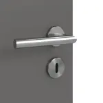 Detailansicht der Oberfläche von Huga Innentür Signum 15 Hygge grau RAL 7037 Lack Concept