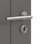 Detailansicht der Oberfläche von Huga Innentür Signum 16 Hygge grau RAL 7037 Lack Concept