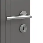 Detailansicht der Oberfläche von Huga Innentür Signum 21 Hygge grau RAL 7037 Lack Concept