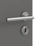 Detailansicht der Oberfläche von Huga Innentür Signum 23 Hygge grau RAL 7037 Lack Concept