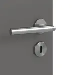 Detailansicht der Oberfläche von Huga Innentür Signum 27 Hygge grau RAL 7037 Lack Concept