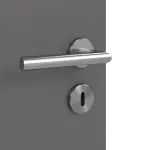 Detailansicht der Oberfläche von Huga Innentür Signum 29 Hygge grau RAL 7037 Lack Concept