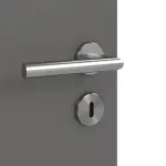 Detailansicht der Oberfläche von Huga Innentür Signum 50 Hygge grau RAL 7037 Lack Concept