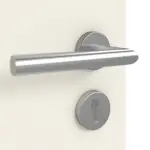 Detailansicht der Oberfläche von GARANT Objektinnentür Weißlack 9010 GHK08 mit Lichtausschnitt LA-4 mittig