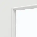 Detailansicht des Lichtausschnitts von GARANT Rauchschutztür Matt Weißlack 9016 G-TEC mit Lichtausschnitt LA-5 mittig