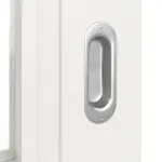 Detailansicht der Oberfläche von LEBO Schiebetür Kopenhagen 20 Weißlack mit Lichtausschnitt 1 LA