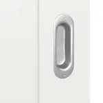 Detailansicht der Oberfläche von LEBO Schiebetür Kopenhagen 32 Weißlack mit Lichtausschnitt 1 LA