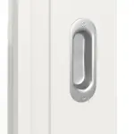 Detailansicht der Oberfläche von LEBO Schiebetür Kopenhagen 32 Weißlack mit Lichtausschnitt 2 LA