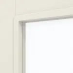 Detailansicht des Lichtausschnitts von WESTAG Doppelflügel-Schiebetür Bretagne Typ 3001 Weißlack mit Lichtausschnitt