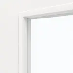 Detailansicht des Lichtausschnitts von WESTAG Doppelflügel-Schiebetür Arctic Weiß A 222 RAL 9016 PortaLit CPL mit Lichtausschnitt LA-1D