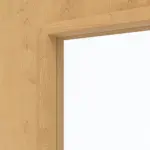 Detailansicht des Lichtausschnitts von WESTAG Doppelflügel-Schiebetür Ahorn Rustikal AH 74 PortaLit CPL mit Lichtausschnitt LA-1000