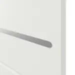 Detailansicht der horizontalen Lisene von CLASSEN Doppelflügeltür Glifa M5 RAL 9003 Weißlack inkl. Zarge