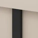 Detailansicht der vertikalen Lisene von CLASSEN Doppelflügeltür Mamba M6 Uni Kaschmir Iridium inkl. Zarge 