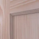 Detailansicht der Fräsung von Doppelflügeltür TE-23 Fichte astarm Massivholz mit Zarge