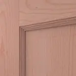 Detailansicht der Fräsung von Doppelflügeltür TE-38 Buche Massivholz mit Zarge