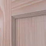 Detailansicht der Fräsung von Doppelflügeltür TE-41 Fichte astarm Massivholz mit Zarge