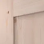 Detailansicht der Fräsung von Doppelflügeltür TM-1 Fichte astig Massivholz mit Zarge