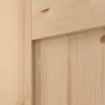 Detailansicht der Fräsung von Doppelflügeltür TM-16 Kiefer astig Massivholz mit Zarge