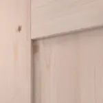 Detailansicht der Fräsung von Doppelflügeltür TM-21 Fichte astig Massivholz mit Zarge