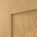 Detailansicht der Fräsung von Doppelflügeltür TM-31 Eiche astarm Massivholz mit Zarge