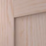 Detailansicht der Fräsung von Doppelflügeltür TM-31 Kiefer astarm Massivholz mit Zarge