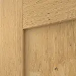 Detailansicht der Fräsung von Doppelflügeltür TM-32 Eiche astig Massivholz mit Zarge