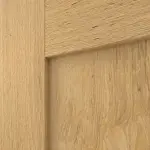 Detailansicht der Fräsung von Doppelflügeltür TM-6 Eiche astarm Massivholz mit Zarge