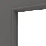 Detailansicht des Lichtausschnitts von Huga Innentür Hygge grau RAL 7037 Lack Basic mit Lichtausschnitt LA-11