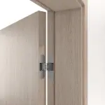 Detailansicht der Bänder von HUGA Innentür-Set Eiche grau Basic Durat stumpfeinschlagend mit Zarge und Drücker