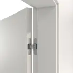 Detailansicht der Bänder von HUGA Innentür-Set Weißlack Dekor ähnlich RAL 9016 Basic Durat stumpfeinschlagend mit Zarge und Drücker