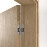 Detailansicht der Bänder von HUGA Innentür-Set Asteiche Basic Durat stumpfeinschlagend mit Zarge und Drücker