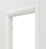 Detailansicht der Rückseite von CLASSEN Zarge Arcus RAL 9003 CPL