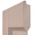 Detailansicht des Querschnitts von Doppelflügeltür TE-1 Kiefer astarm Massivholz mit Zarge