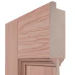 Detailansicht des Querschnitts von Doppelflügeltür TE-1 Lärche Massivholz mit Zarge