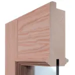 Detailansicht des Querschnitts von Doppelflügeltür TE-14 Lärche Massivholz mit Zarge