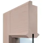 Detailansicht des Querschnitts von Doppelflügeltür TE-15 Kiefer astarm Massivholz mit Zarge