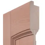 Detailansicht des Querschnitts von Doppelflügeltür TE-18 Buche Massivholz mit Zarge