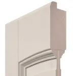 Detailansicht des Querschnitts von Doppelflügeltür TE-18 Fichte astig weiß pigmentiert lackiert Massivholz mit Zarge