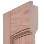 Detailansicht des Querschnitts von Doppelflügeltür TE-18 Lärche Massivholz mit Zarge